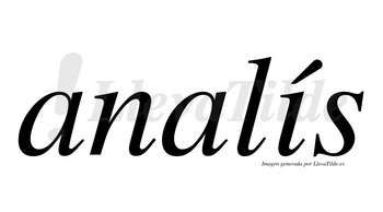 Analís  lleva tilde con vocal tónica en la «i»