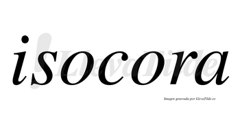 Isocora no lleva tilde con vocal tónica en la segunda «o»