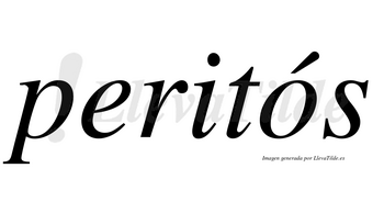 Peritós lleva tilde con vocal tónica en la «o»