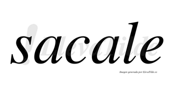 Sacale no lleva tilde con vocal tónica en la segunda «a»