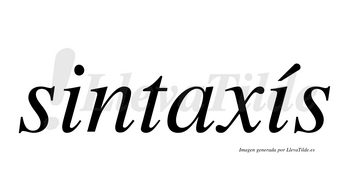 Sintaxís  lleva tilde con vocal tónica en la segunda «i»