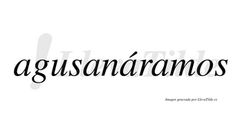 Agusanáramos  lleva tilde con vocal tónica en la tercera «a»