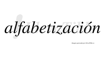 Alfabetización  lleva tilde con vocal tónica en la «o»