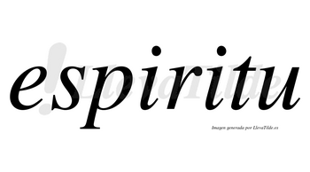 Espiritu no lleva tilde con vocal tónica en la segunda «i»