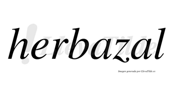 Herbazal no lleva tilde con vocal tónica en la segunda «a»