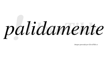 Palida no lleva tilde con vocal tónica en la «i»