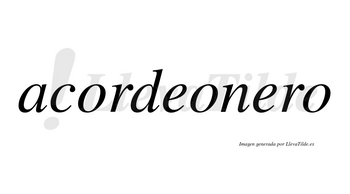 Acordeonero no lleva tilde con vocal tónica en la segunda «e»