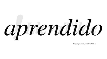 Aprendido  no lleva tilde con vocal tónica en la «i»