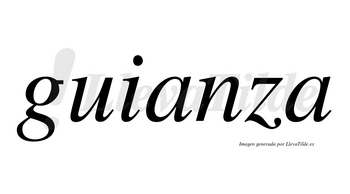 Guianza  no lleva tilde con vocal tónica en la «u»