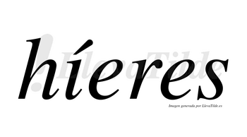 Híeres  lleva tilde con vocal tónica en la «i»
