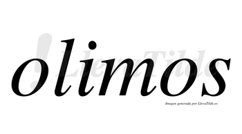 Olimos  no lleva tilde con vocal tónica en la «i»
