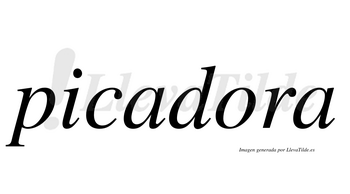 Picadora  no lleva tilde con vocal tónica en la «o»