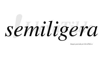 Semiligera  no lleva tilde con vocal tónica en la segunda «e»