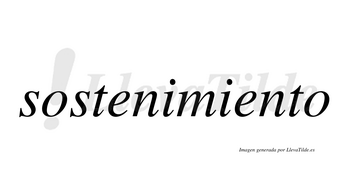 Sostenimiento  no lleva tilde con vocal tónica en la segunda «e»