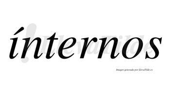 Ínternos  lleva tilde con vocal tónica en la «i»