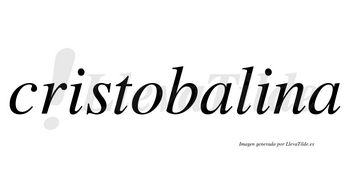 Cristobalina no lleva tilde con vocal tónica en la segunda «i»