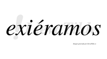 Exiéramos  lleva tilde con vocal tónica en la segunda «e»