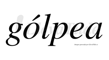 Gólpea lleva tilde con vocal tónica en la «o»