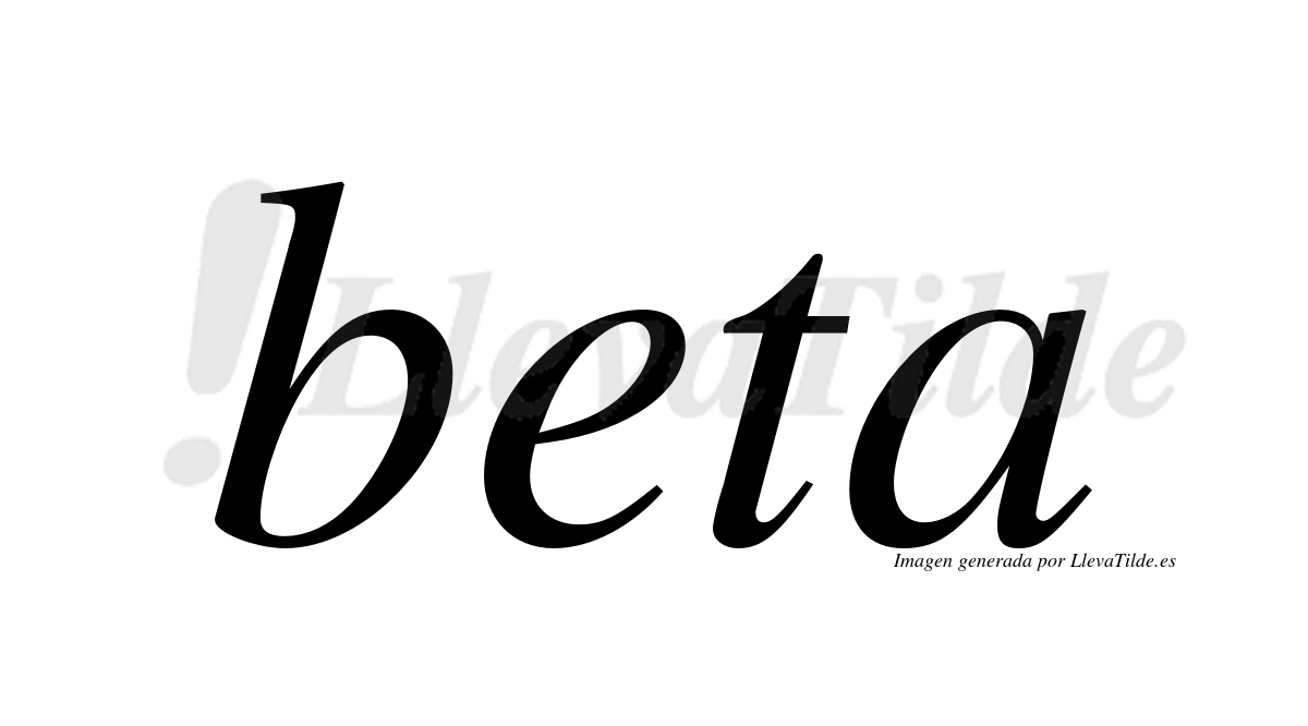 ¿Lleva tilde beta? | LlevaTilde.es