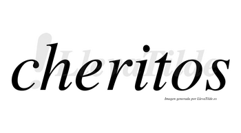 Cheritos no lleva tilde con vocal tónica en la «i»