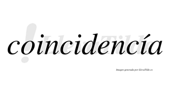 Coincidencía lleva tilde con vocal tónica en la tercera «i»