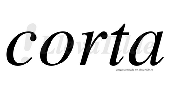 Corta no lleva tilde con vocal tónica en la «o»