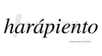 Harápiento lleva tilde con vocal tónica en la segunda «a»