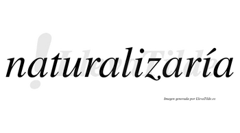 Naturalizaría  lleva tilde con vocal tónica en la segunda «i»