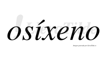 Osíxeno  lleva tilde con vocal tónica en la «i»