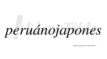 Peruánojapones  lleva tilde con vocal tónica en la primera «a»
