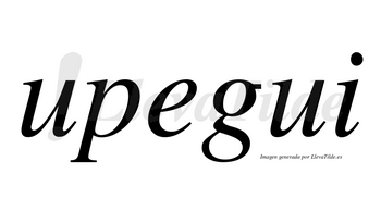 Upegui no lleva tilde con vocal tónica en la «e»