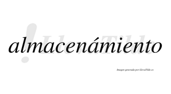 Almacenámiento lleva tilde con vocal tónica en la tercera «a»