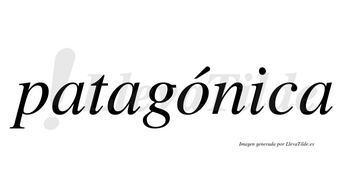 Patagónica  lleva tilde con vocal tónica en la «o»