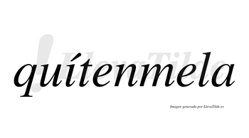 Quítenmela  lleva tilde con vocal tónica en la «i»