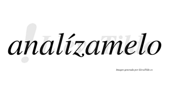 Analízamelo  lleva tilde con vocal tónica en la «i»