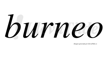 Burneo no lleva tilde con vocal tónica en la «e»