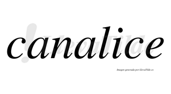 Canalice no lleva tilde con vocal tónica en la «i»