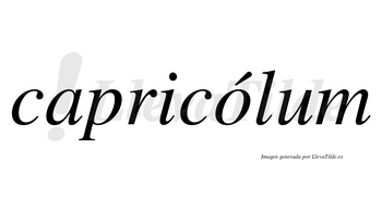 Capricólum  lleva tilde con vocal tónica en la «o»