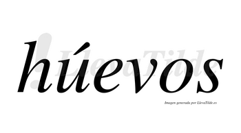 Húevos  lleva tilde con vocal tónica en la «u»