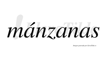 Mánzanas  lleva tilde con vocal tónica en la primera «a»