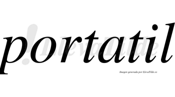 Portatil no lleva tilde con vocal tónica en la «i»