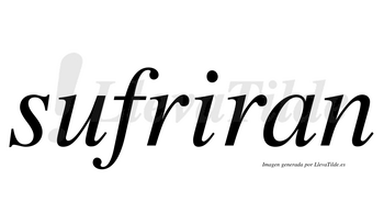 Sufriran  no lleva tilde con vocal tónica en la «i»