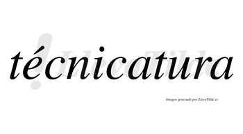 Técnicatura lleva tilde con vocal tónica en la «e»