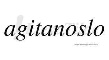 Agitanoslo no lleva tilde con vocal tónica en la primera «o»