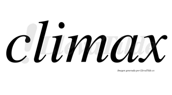 Climax no lleva tilde con vocal tónica en la «a»