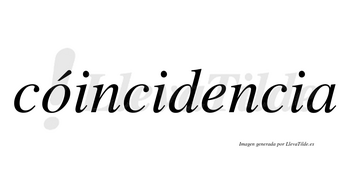 Cóincidencia lleva tilde con vocal tónica en la «o»