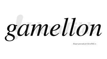 Gamellon no lleva tilde con vocal tónica en la «e»