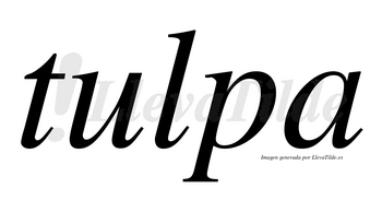 Tulpa no lleva tilde con vocal tónica en la «u»
