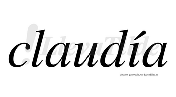 Claudía  lleva tilde con vocal tónica en la «i»