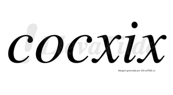 Cocxix no lleva tilde con vocal tónica en la «i»